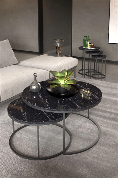 ORTA SEHPA VE ZİGON SEHPA SET İKİLİ LÜX C ZİGON BENDİR