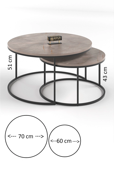 ORTA SEHPA VE ZİGON SEHPA SET İKİLİ LÜX C ZİGON GORDİON