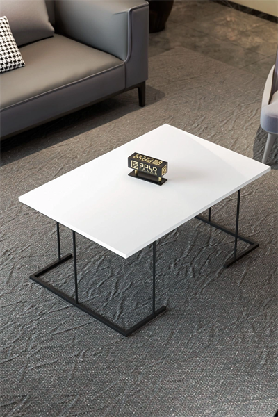 ORTA SEHPA VE ZİGON SEHPA SOLO SET BEYAZ