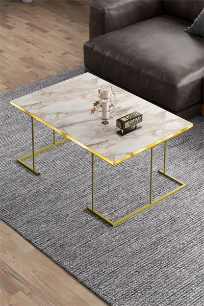 ORTA SEHPA VE ZİGON SEHPA SOLO SET GOLD EFES