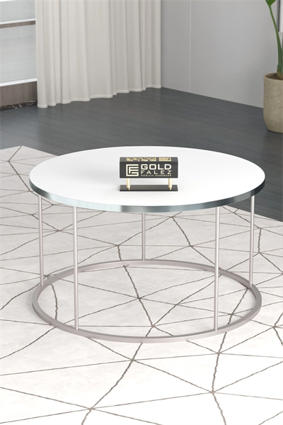 ORTA SEHPA VE ZİGON SEHPA TERRA GÜMÜŞ BEYAZ