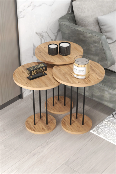 ORTA SEHPA VE ZİGON SEHPA TERRA SET ATLANTİK ÇAM