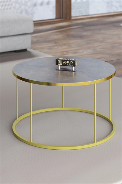 ORTA SEHPA VE ZİGON SEHPA TERRA SET GOLD GORDİON