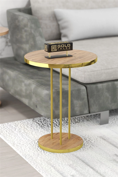 ORTA SEHPA VE ZİGON SEHPA TERRA SET GOLD CEVİZ