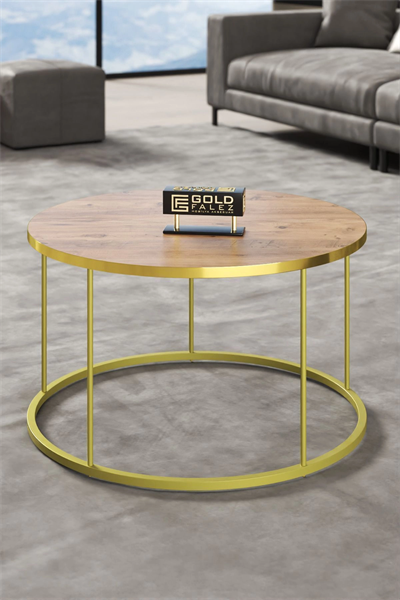 ORTA SEHPA VE ZİGON SEHPA TERRA SET GOLD CEVİZ