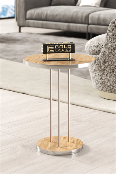 ORTA SEHPA VE ZİGON SEHPA TERRA SET GÜMÜŞ CEVİZ