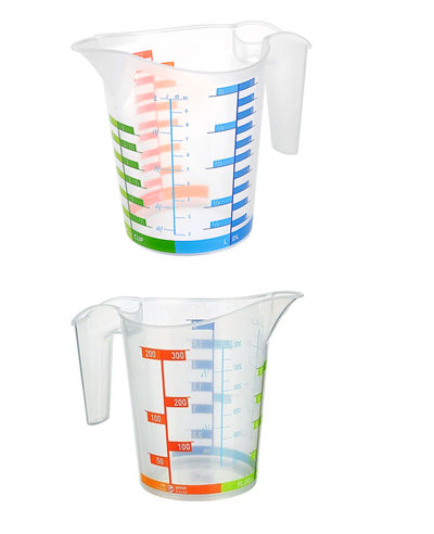 Ölçü Kabı Dereceli Renkli 1000 ML + 300 ML Set