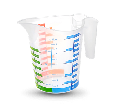 Ölçü Kabı Dereceli Renkli 1000 ML