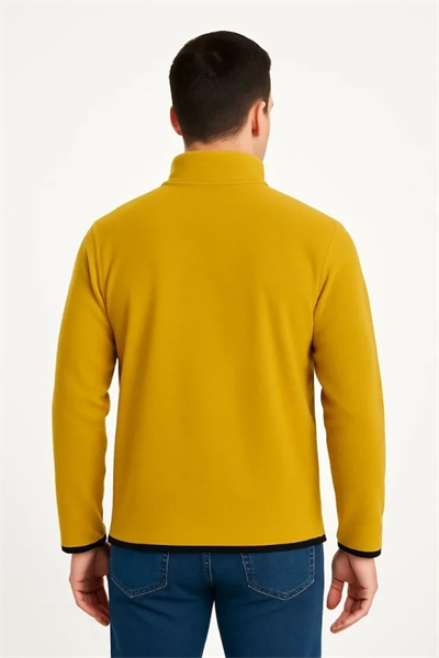 Ön Polar Kazak Dik Yaka - Sarı