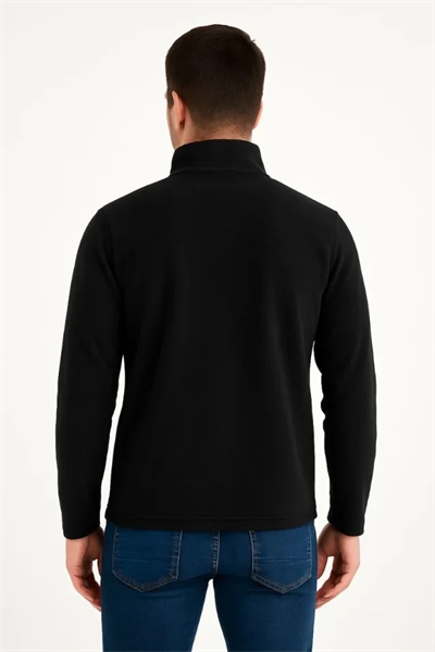 Ön Polar Kazak Dik Yaka - Siyah