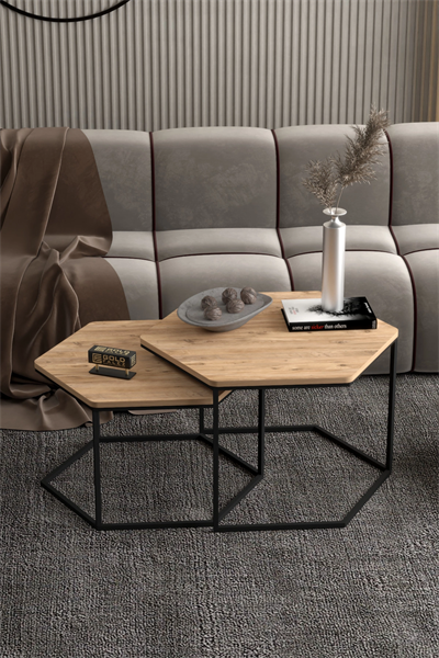 Orta Sehpa Altıgen İkili Lüx Atlantik Çam