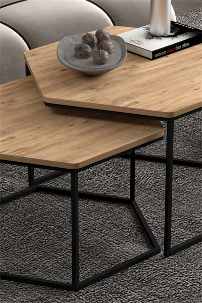 Orta Sehpa Altıgen İkili Lüx Atlantik Çam