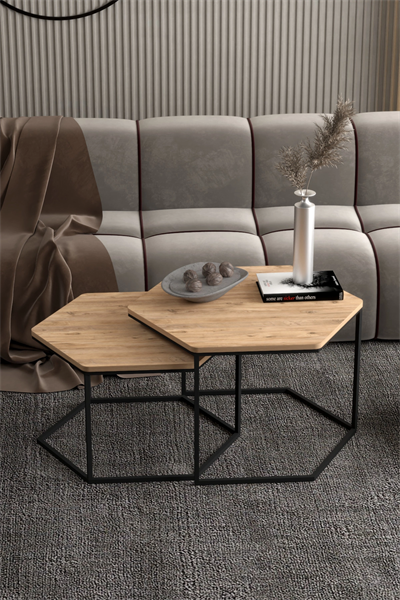 Orta Sehpa Altıgen İkili Lüx Atlantik Çam