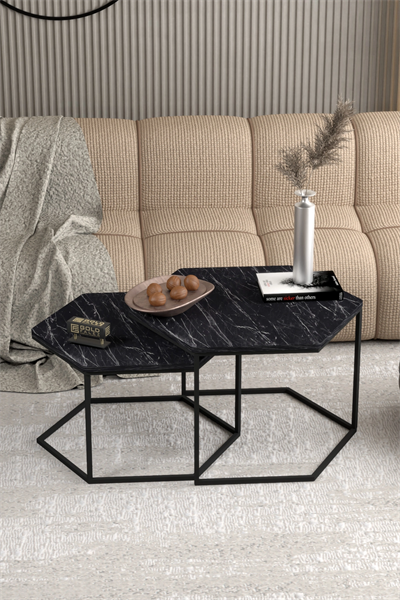 Orta Sehpa Altıgen İkili Lüx Bendir