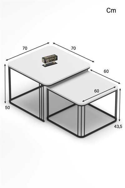 Orta Sehpa İkili Alize Beyaz