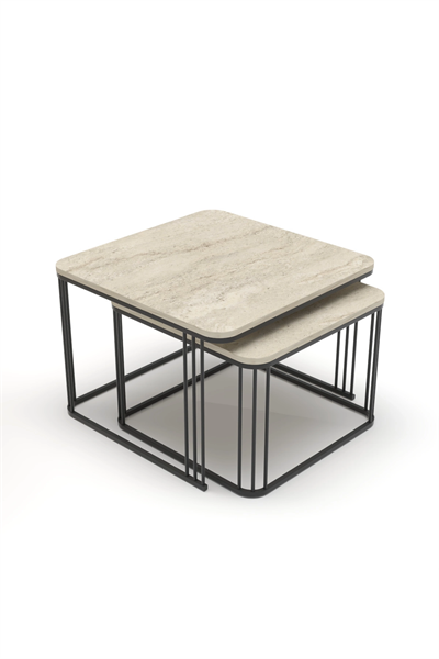 Orta Sehpa İkili Alize Traverten