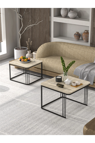 Orta Sehpa İkili Alize Traverten