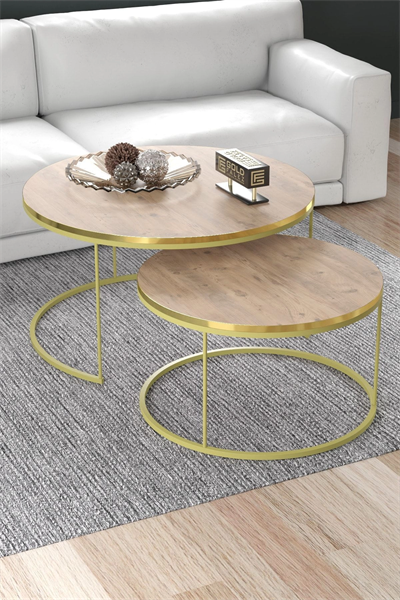Orta Sehpa Ikili Lüx Specıal Gold Ceviz