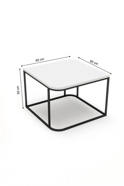 Orta Sehpa Tekli Damla Gold Beyaz