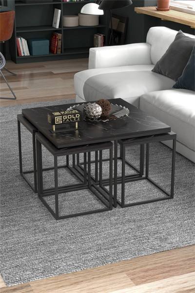 Orta Sehpa Ve Zigon Sehpa 5li Lüx Set Bendir