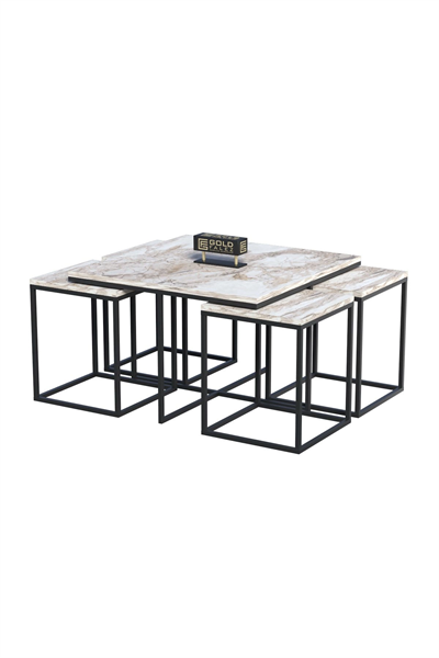 Orta Sehpa Ve Zigon Sehpa 5li Lüx Set EFES