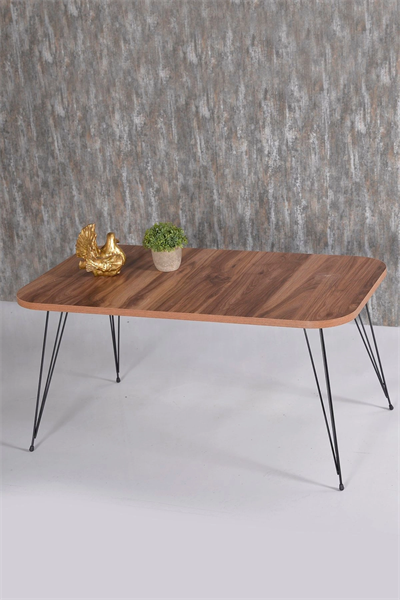 Orta Sehpa Ve Zigon Sehpa Ceviz Set Tel Ayak Kr