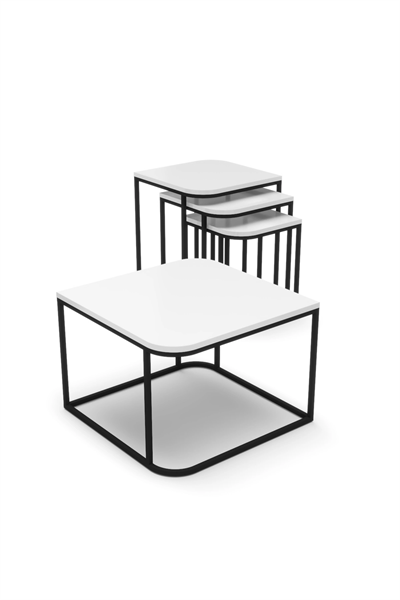 Orta Sehpa Ve Zigon Sehpa Damla Beyaz