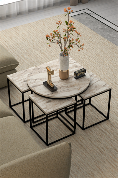 Orta Sehpa Ve Zigon Sehpa Oval Lüx 5Li Set Efes