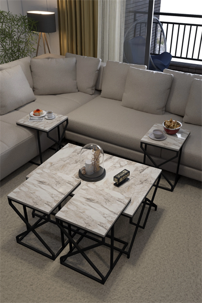 Orta Sehpa Ve Zigon Sehpa V Lüx 5Li Set Efes