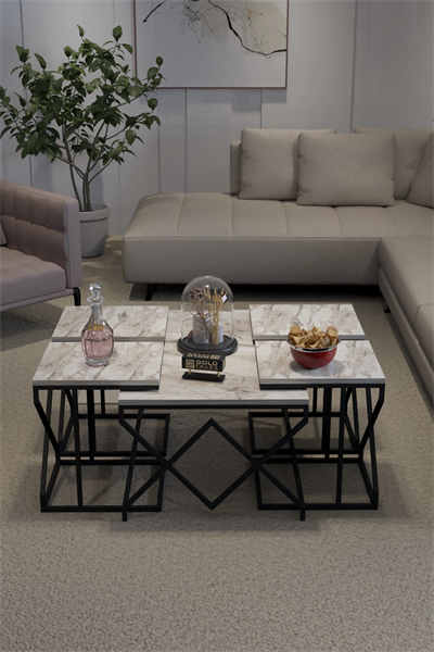 Orta Sehpa Ve Zigon Sehpa V Lüx 5Li Set Efes