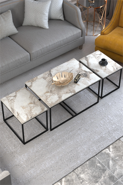 Orta Sehpa Ve Zigon Yan Sehpa Flora Set Efes