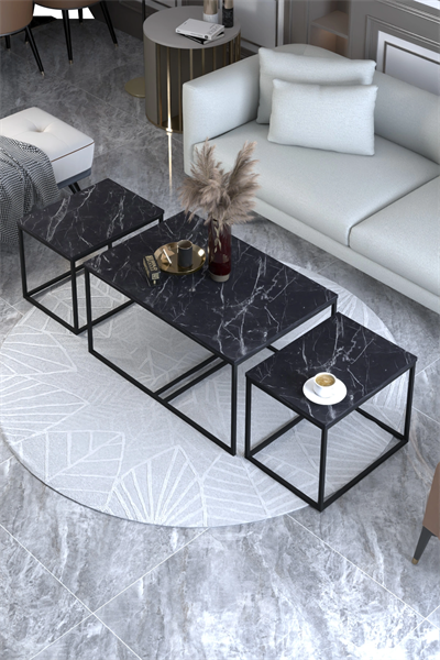 Orta Sehpa Ve Zigon Yan Sehpa Flora Set Bendir