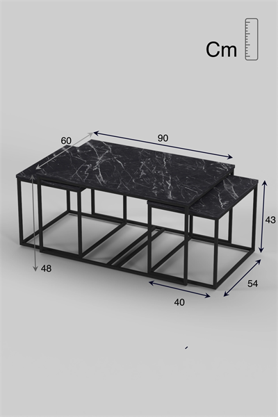 Orta Sehpa Ve Zigon Yan Sehpa Flora Set Bendir