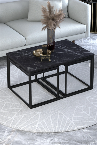 Orta Sehpa Ve Zigon Yan Sehpa Flora Set Bendir