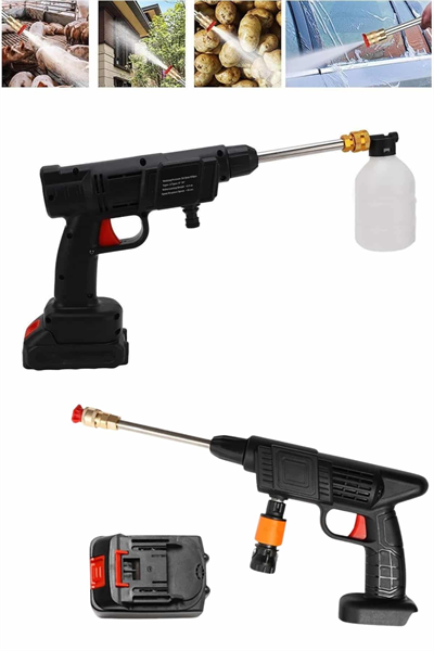 Oto Araba Yıkama Şarjlı Ve Yüksek Basınçlı Oto Yıkama Ve Sulama Tabancası