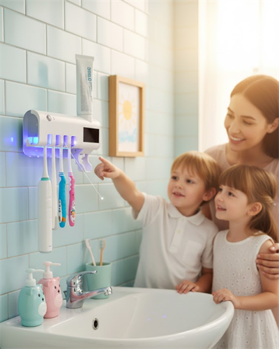 Otomatik Diş Macunu Sıkmalı UV Diş Fırçası Tutucu