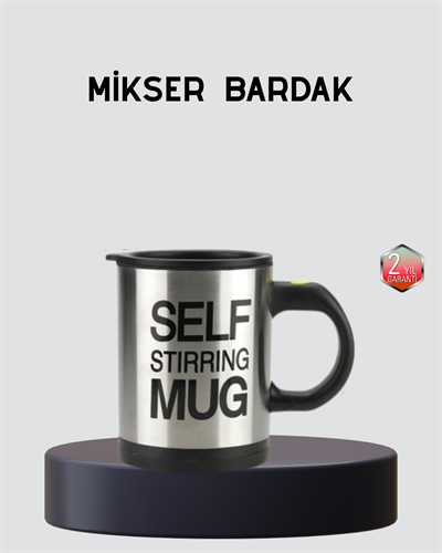 Otomatik Karıştıran Akıllı Kupa – Paslanmaz Çelik, Isı Korumalı