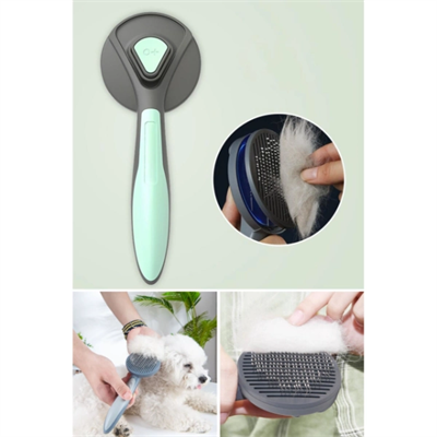 Otomatik Tuşlu Kendini Temizleyen Kedi Köpek Tarağı