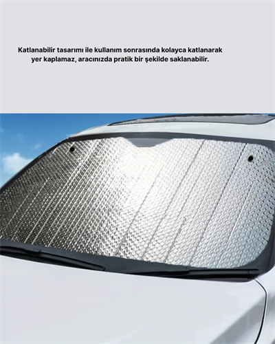 Otomobil Güneşliği – Katlanabilir Tasarım ve Süngerli Isı Yalıtımı