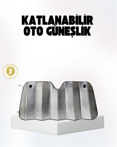 Otomobil Güneşliği – Katlanabilir Tasarım ve Süngerli Isı Yalıtımı