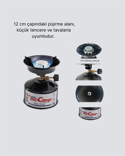 Outdoor Kamp Ocağı Gazlı Taşınabilir Pişirme Seti Üç Ayaklı Denge Aparatlı