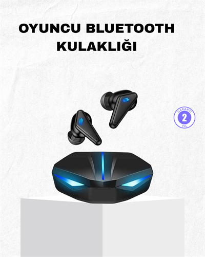 Oyuncu Bluetooth Kulaklık Tam Kablosuz Stereo LED Işıklı