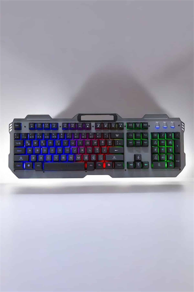 Oyuncu Klavyesi Q Klavye RGB Işıklı Mouse Hediyeli
