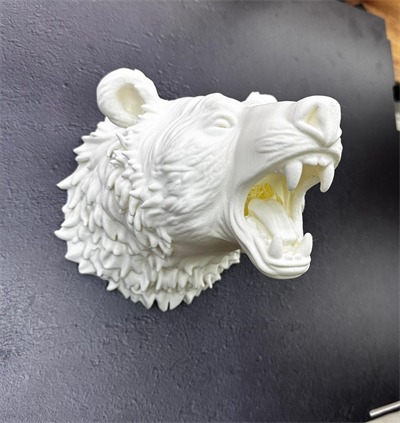 Özel Tasarım Beyaz Ayı Duvar Aksesuarı 3D Dekoratif Heykel 25x19 cm