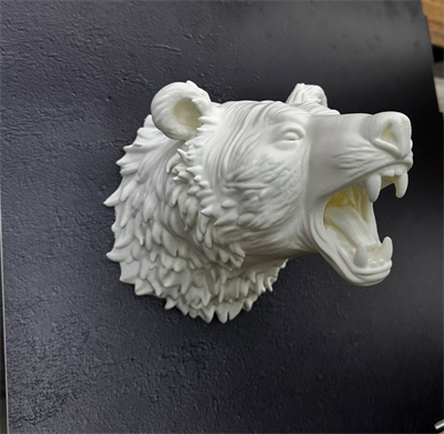 Özel Tasarım Beyaz Ayı Duvar Aksesuarı 3D Dekoratif Heykel 25x19 cm
