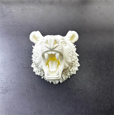 Özel Tasarım Beyaz Ayı Duvar Aksesuarı 3D Dekoratif Heykel 25x19 cm