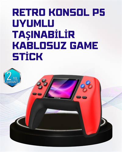 P5 Retro Oyun Konsolu | Ergonomik Tasarım, Taşınabilir