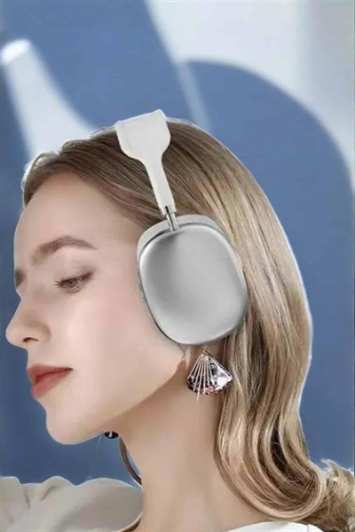 P9 Plus Kablosuz Kulak Üstü Bluetooth Kulaklık Beyaz Yüksek Ses Kaliteli