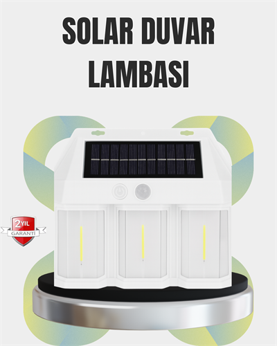 PIR Sensörlü Solar Lamba – Otomatik Şarj ve Gece Aydınlatma
