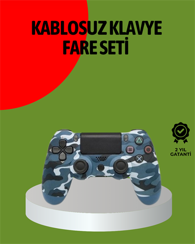 PS4 Kablosuz Oyun Kolu Gecikmesiz Bağlantılı Ergonomik Tasarımlı